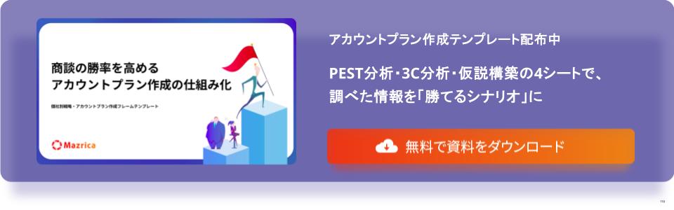 個社別戦略・アカウントプラン作成 フレームテンプレート