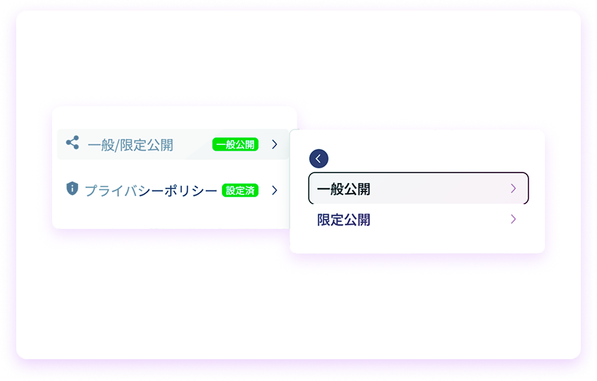 公開範囲・アクセス制御