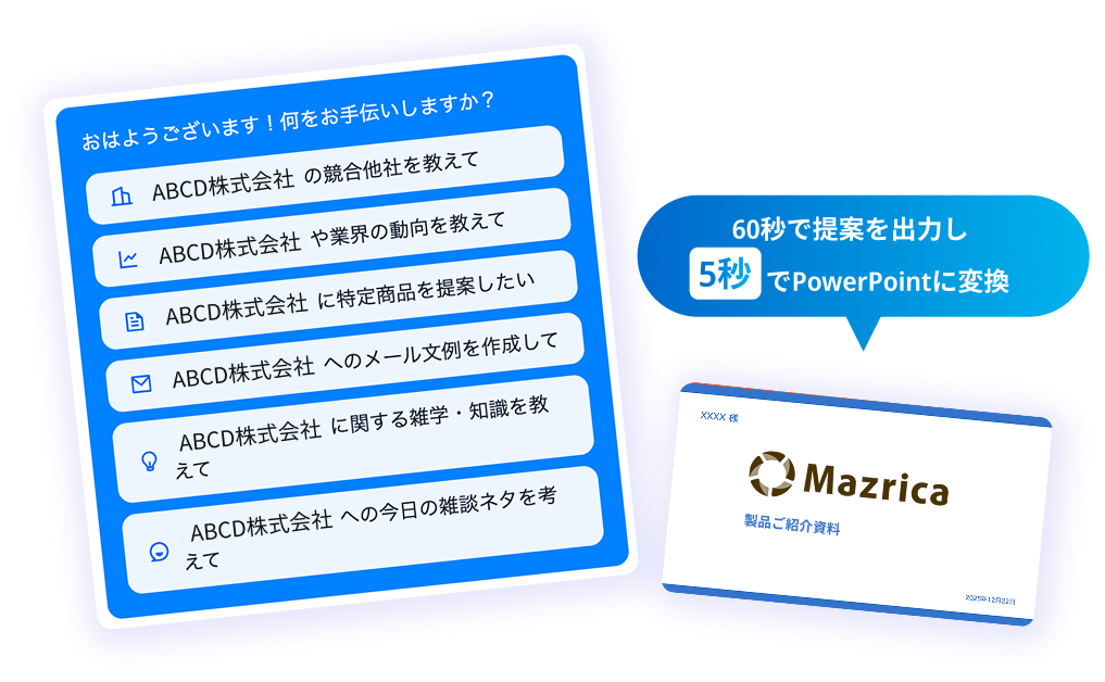 AIチャットとPowerPoint出力